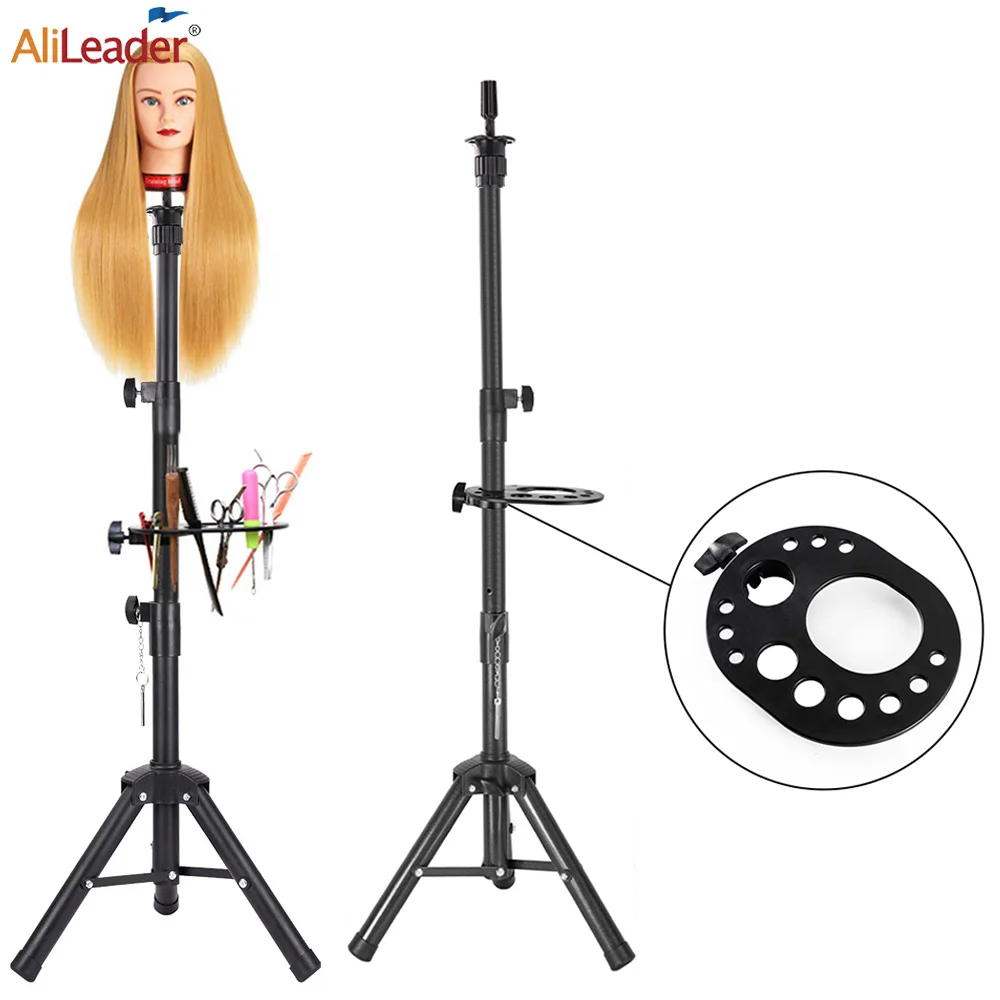 

Alileader Metal Stand Tripod Professional Hairdressing Practices Salon Training Head kit 140cm Adjustable Mannequin Head Stand