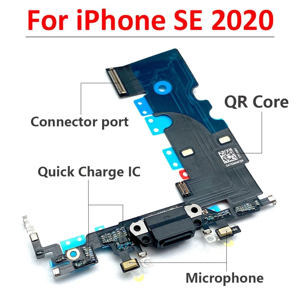 Charger Board PCB Flex For Iphone SE 2020 USB Charging Connector Port Board Flex Cable With Mic Microphone Replacement