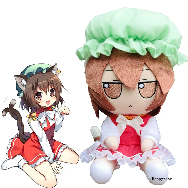 

TouHou Project Fumo Chen плюшевая игрушка мягкая кукла косплей сидячая модель фигурка прекрасный кавайный мультяшный вентилятор подарки на день рождения и Рождество