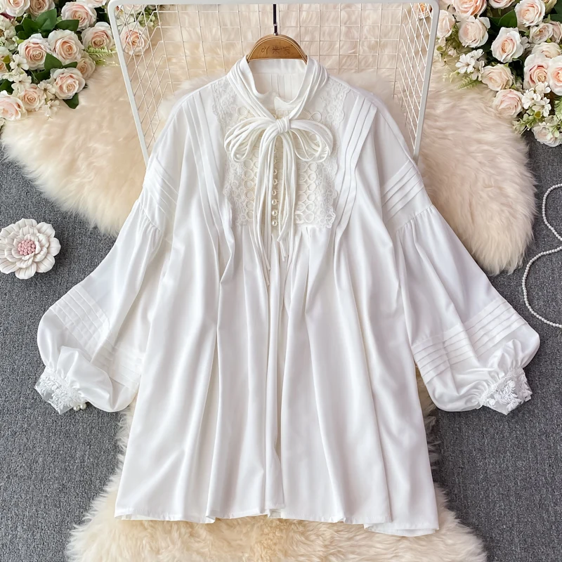 Abito da principessa bianco stile corte palazzo vintage da donna elegante cena formale banchetto matrimonio fata abito Lolita abiti con coulisse