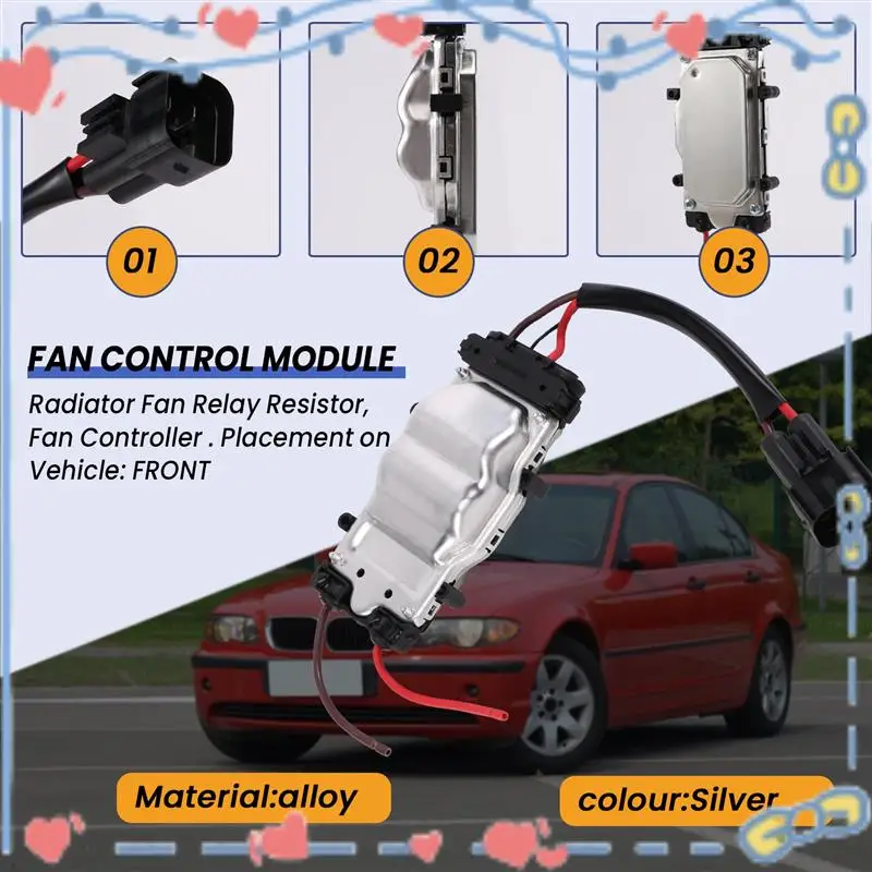 

Car Radiator Fan Control Module For BMW 3Series E46 316Ci 3116Ti 318Ci 318I 318Ti 320Ci 320I 323Ci 328I 330I 7561757