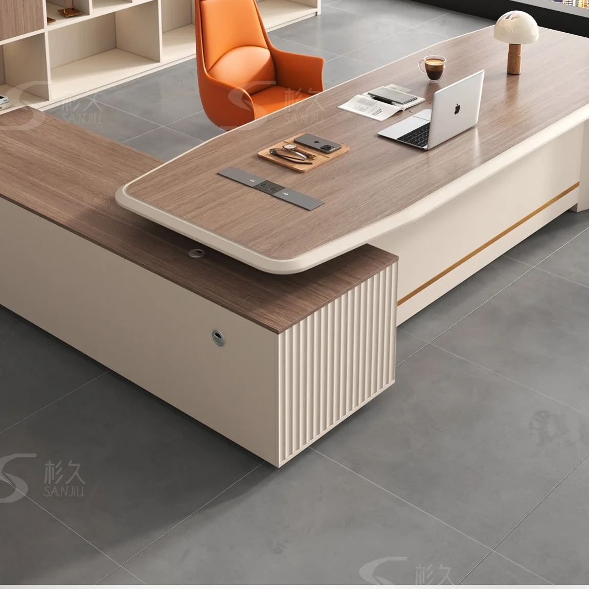 

Light Luxury Boss Office Desk And Chair Combination Simple Modern President Desk Supervisor Large Class Desk Leader Office Compu