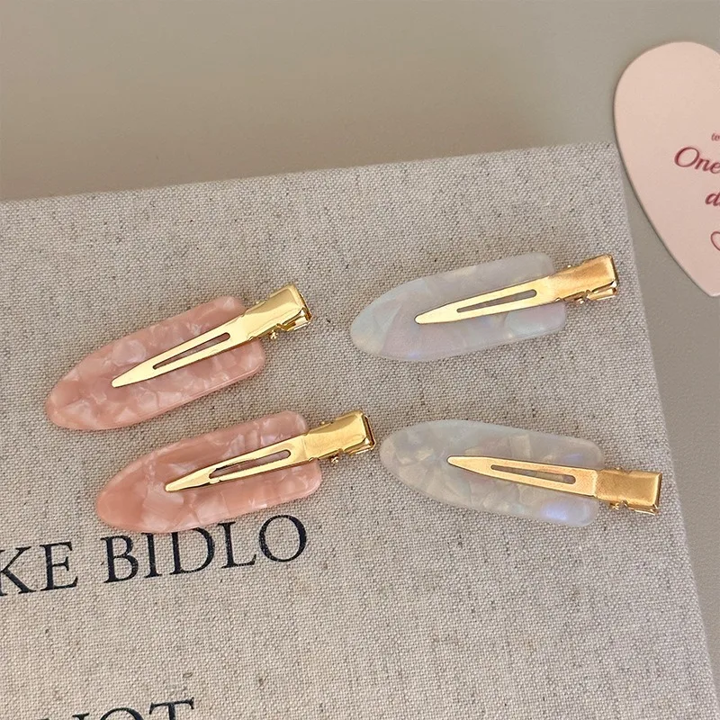 4pcs acetic acid seamless hairpin side bangs broken hair one word seamless hairpin makeup clip hair accessories headwear female