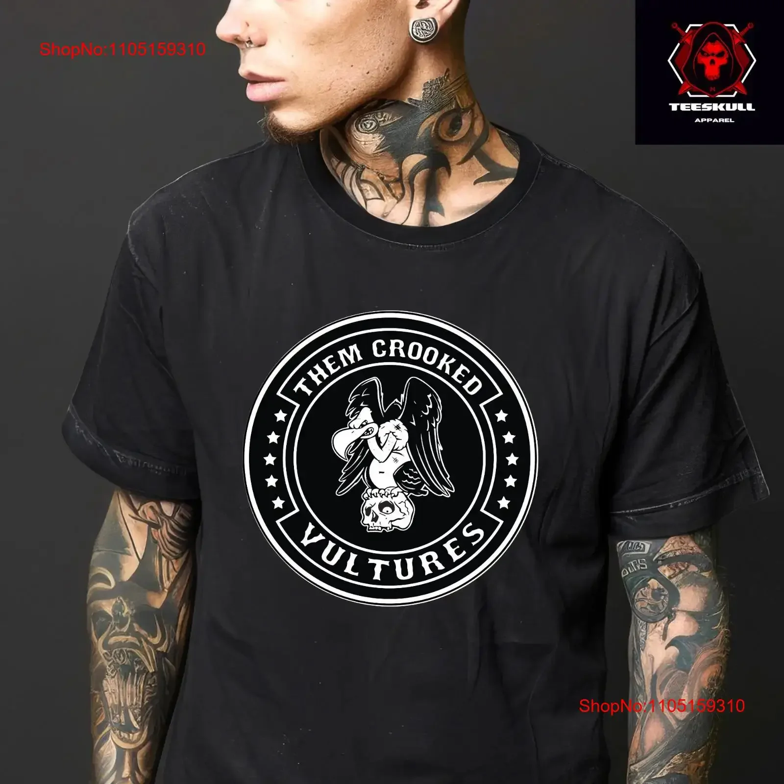 Them Crooked Vultures Alternative Rock Band Heavy Cotton T SHIRT S 3XL vintage Washed designer clothes Soft