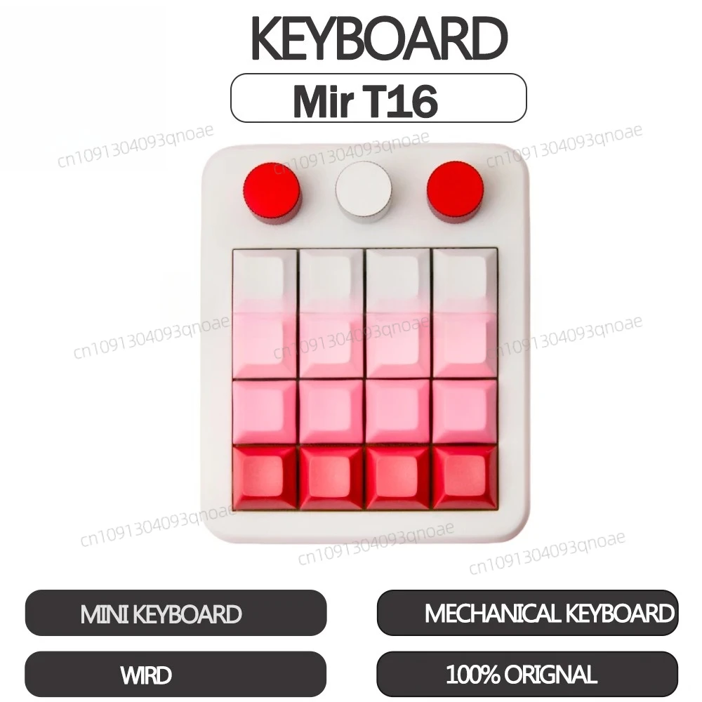 

Mir T16 Numeric Keypad Custom Wired Mini Keypad Macro Shortcut Keyboard RGB Keycaps PBT Hot-Swap Office Gaming Keyboards Gifts