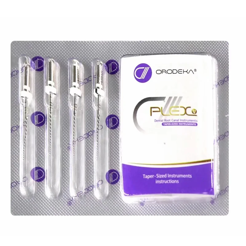 Orodeka 20pcs / 5 Piece 4 TAPER-SIZED Dental Niti Material Retreatment Files Rotary Files for Root Canal Dentistry Endo Files