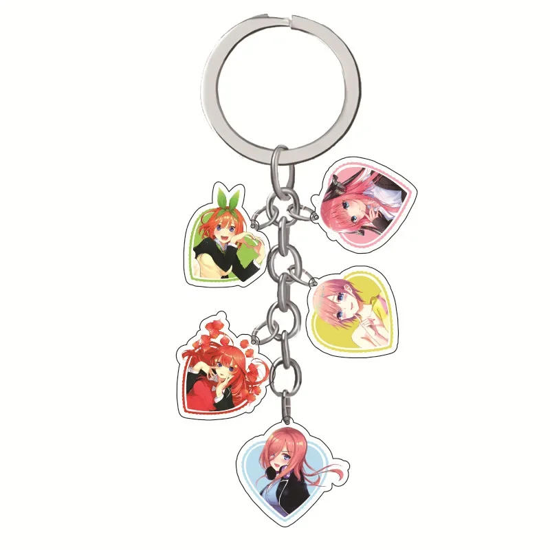 Hot Anime Animation Derivatives Acrylic Keychain Nakano Ichika Nino Miku Yotsuba Itsuki Creative Back To School Anime Present