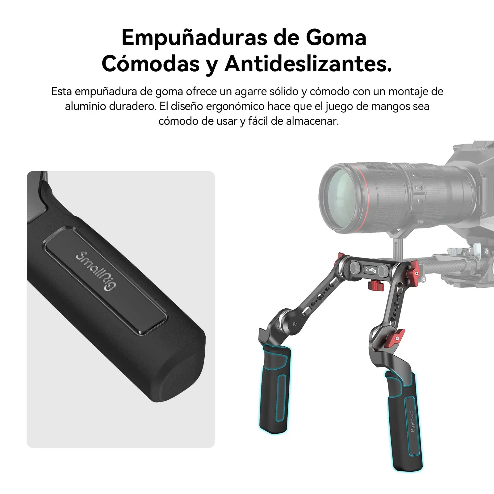 SmallRig 15mm Rod Clamp Extension Arm ARRI Rosette Shoulder Double Handle Professional Shoulder Rig Handle Kit