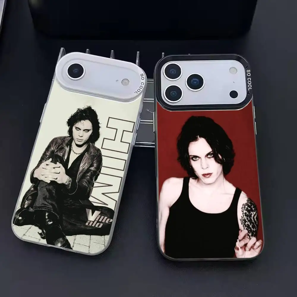 Cool Singer V-Ville V-Valo HIM Phone Case For iPhone 17,16,15,14,13,12,11,Pro Max,Plus Candy Silver Cover