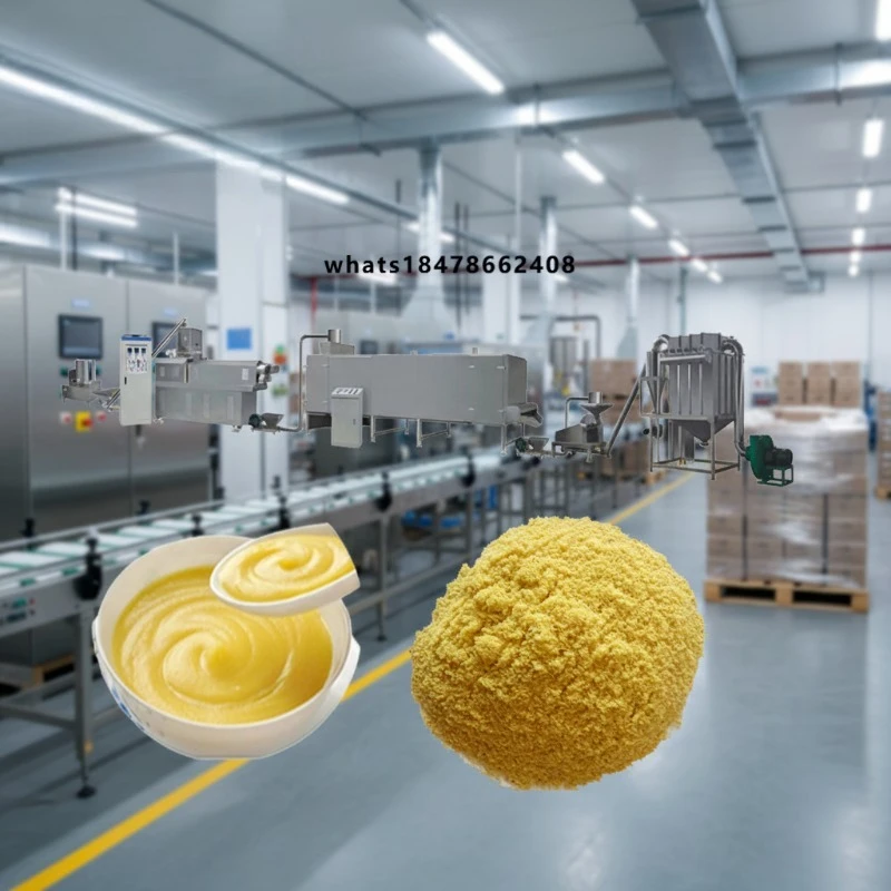 Full Automatic Nutritional Powder Instant Porridge Flour Baby Cereal Rice Mill Stainless Steel PLC Control Food Production