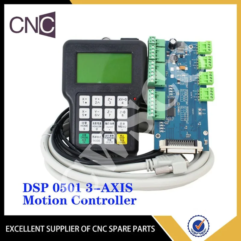 Free shipping offline 0501 DSP controller 3 axis CNC router system DSP0501 HKNC 0501HDDC handle remote English manual NEW CARVE