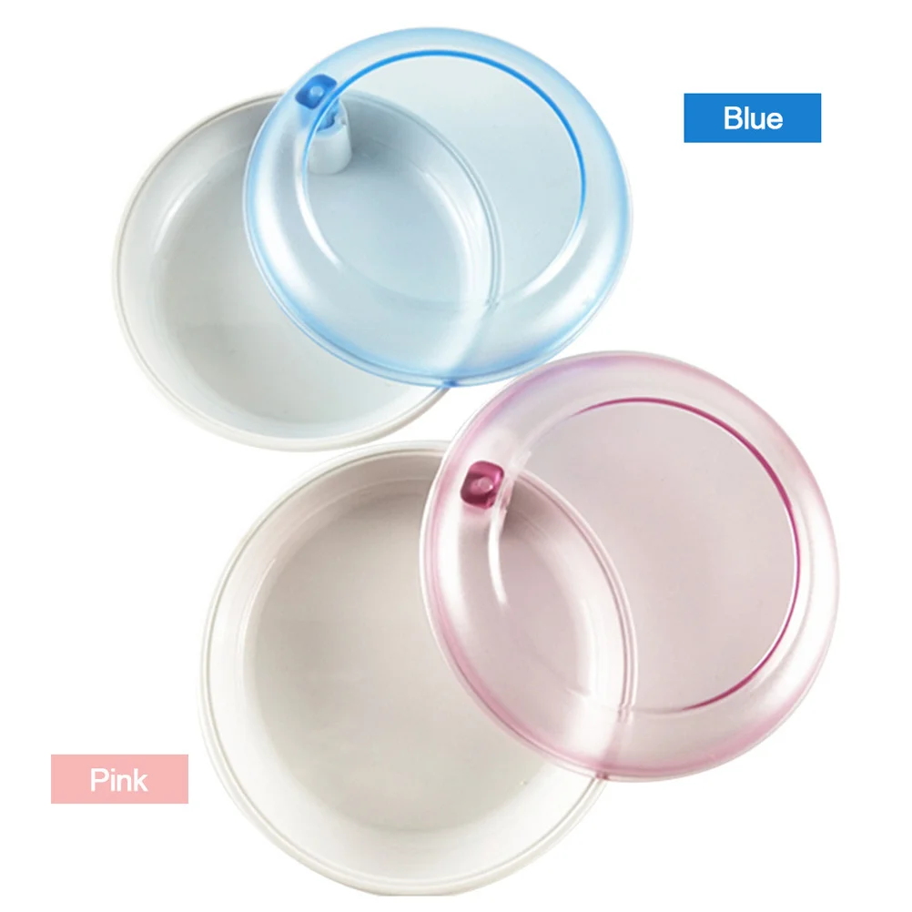 1 قطعة صندوق تخزين دوار محمول أزرق خفيف الوزن متين للأسنان الاصطناعية السفر المنزل استخدام طقم أسنان البلاستيك #4