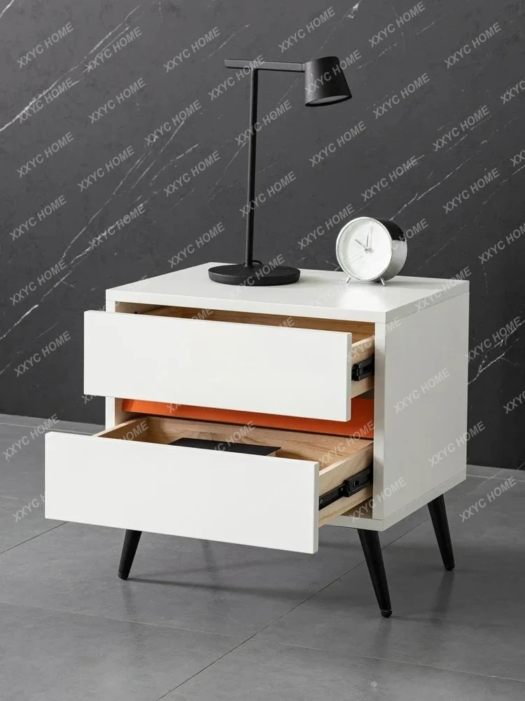 Simple modern bedside table Light luxury storage Nordic minimalist storage locker