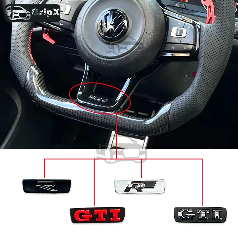 Pour Logo GTI rouge pour le nouveau LOGO R GTI pour ligne MQB R de 7 génération pour logo Old R, LOGO de volant, emblème Bedge