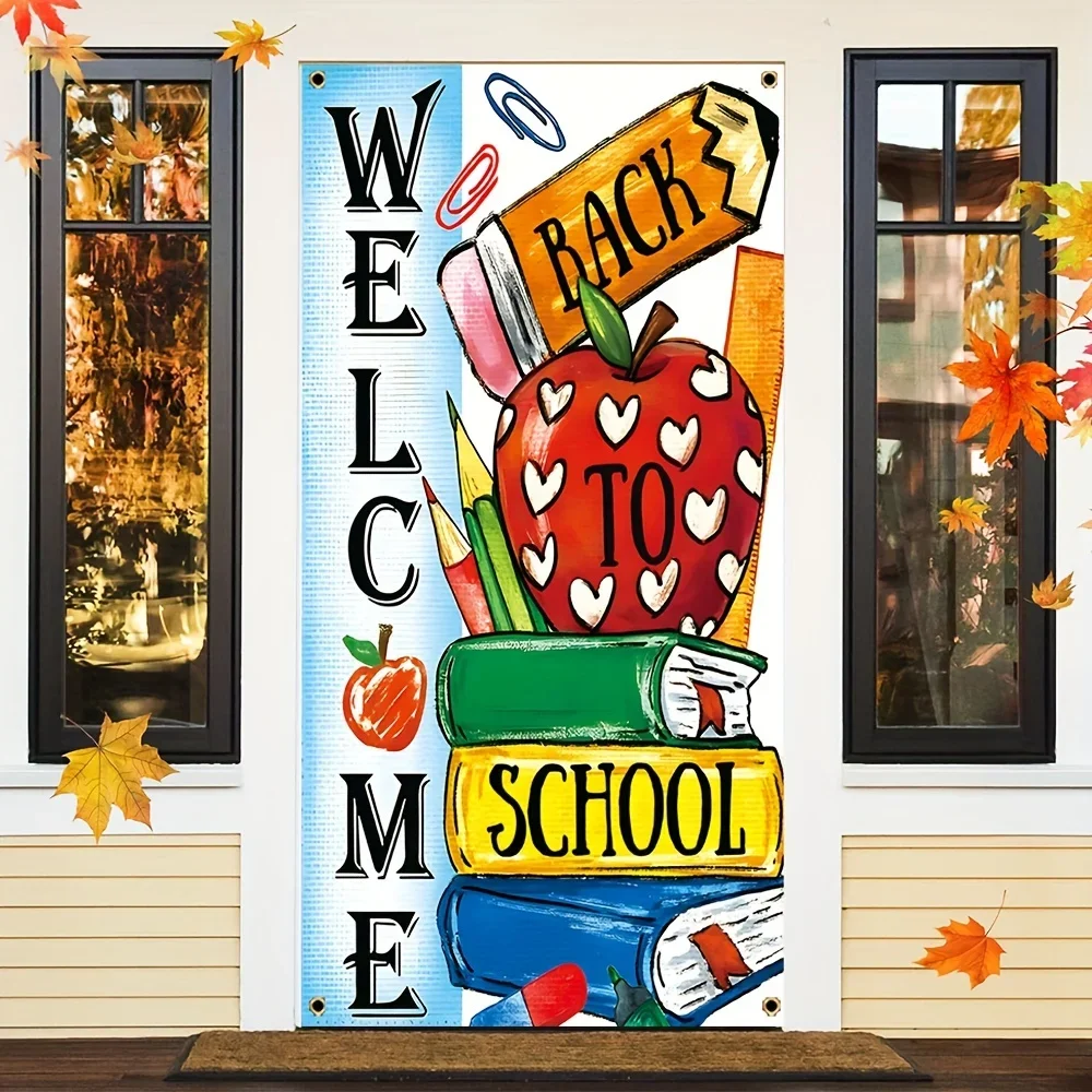 Classroom Door Sign, Porch Hanging Banner For First Day Of School, Birthday Party, Home Mural Decor Universal Holiday