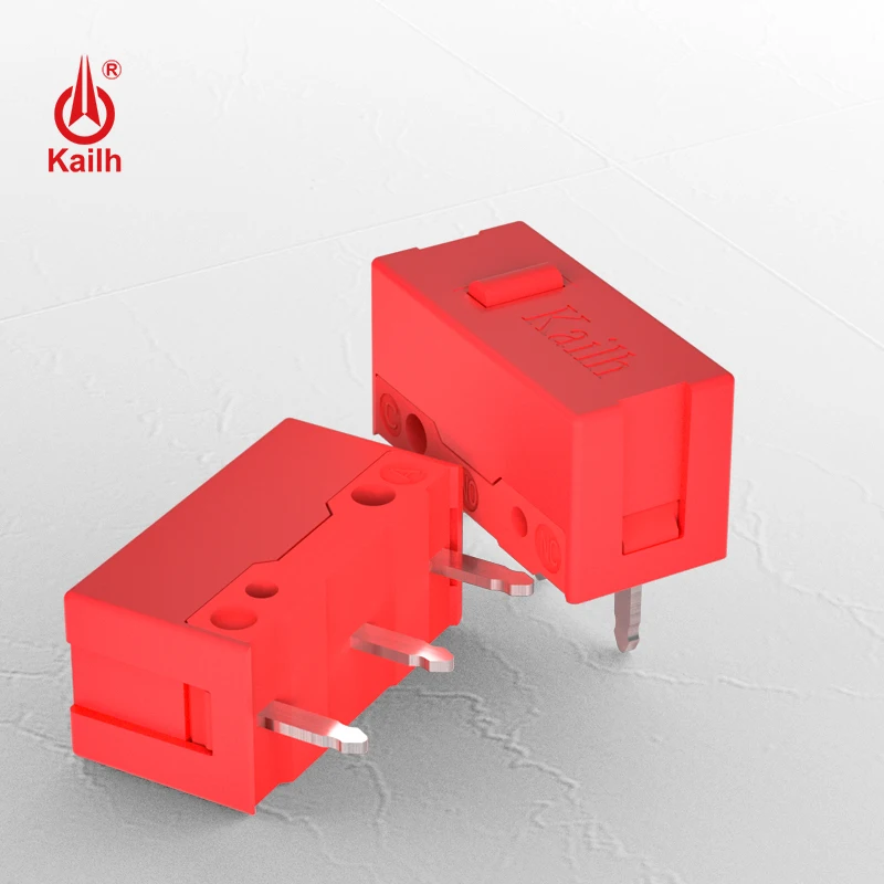 Kailh – Micro-interrupteur rouge GM4.0 60M Life, souris de jeu 3 broches pour ordinateur, bouton gauche/droit