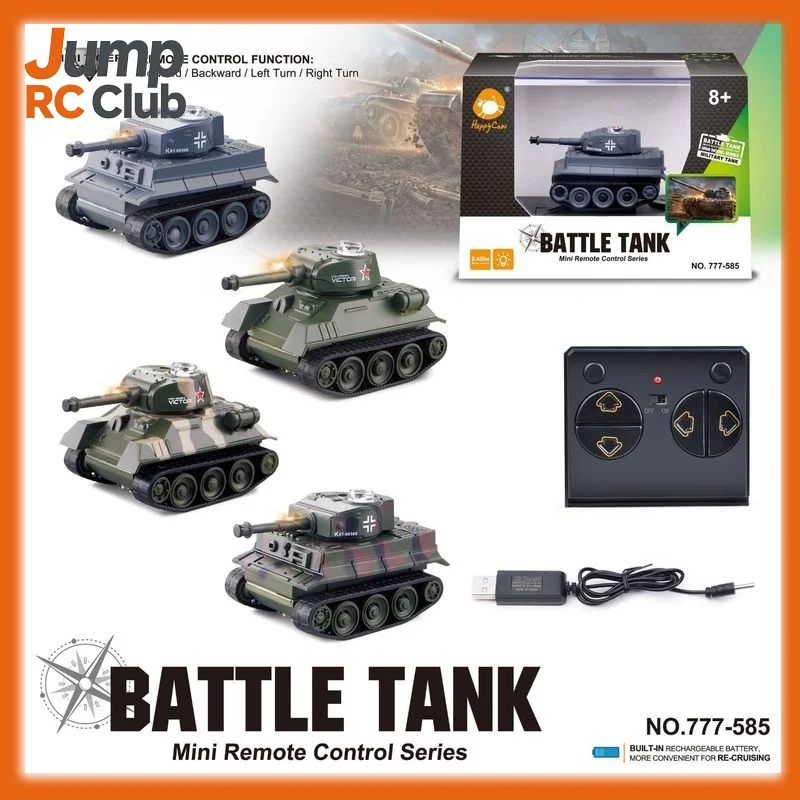 

Mini RC Tank Realistic 4-Channel Wireless Charging Remote Control Car Military Toy 777-215 77-585 for Kids Boys Outdoor Play