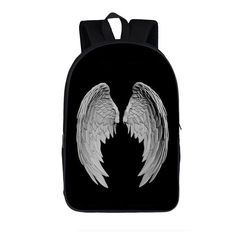 Angel Wing Girl Print Backpack Woman Man Outdoor Travel Bag Teenager Student School Bag Girls Boys Daily Casual Backpack Gift