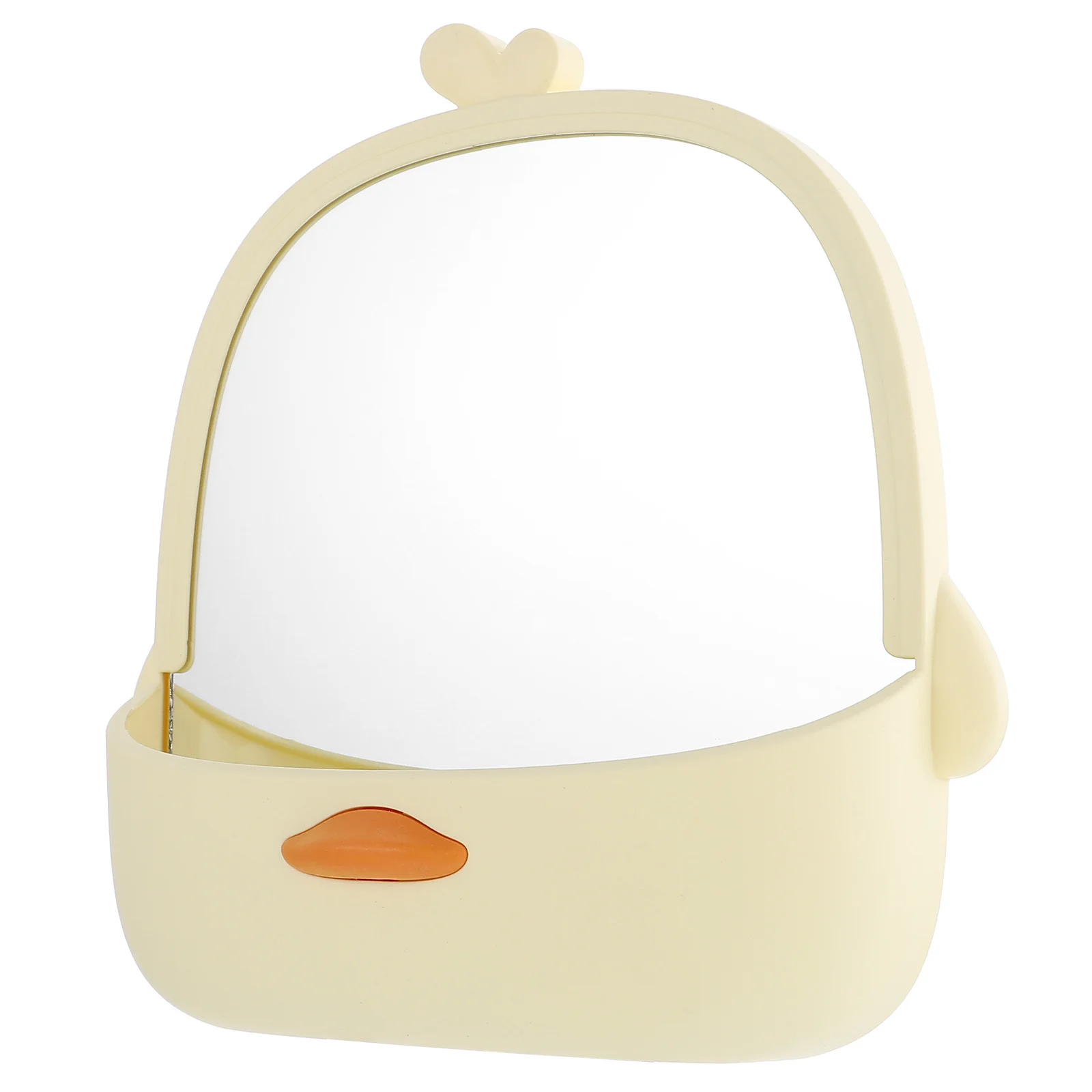 مرآة مكياج مبتكرة واقفة، مادة ممتازة مقاومة للخدش، تصميم كرتوني لطيف، مرآة زينة لسطح المكتب للنساء والفتيات #4