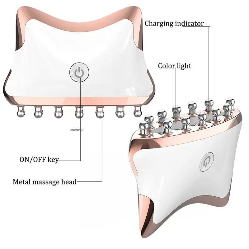 EMS Meridian dredge instrument Neck scraping instrument head electric leg lymph dredge thin body brush neck massager