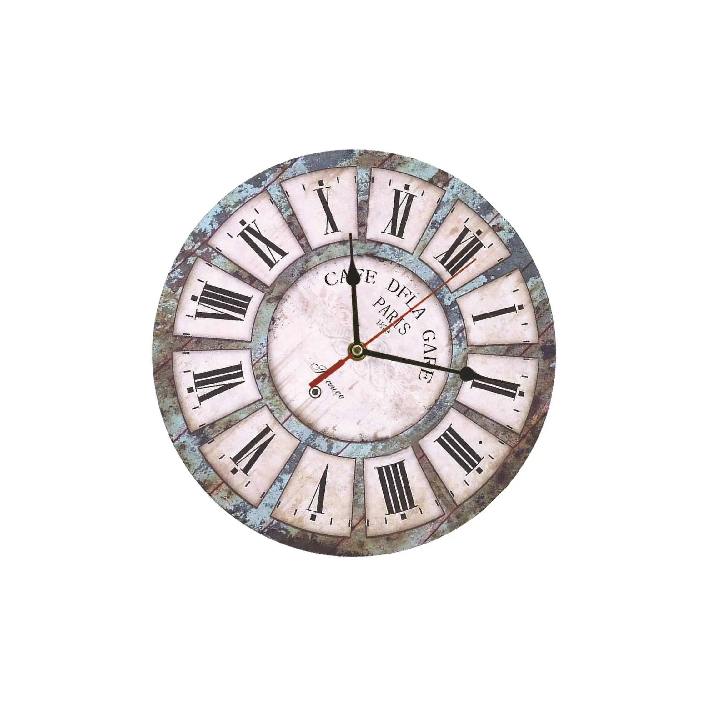 

Rustic Wooden Wall Clock Living Room Kitchen Bedroom Decor Roman numerals