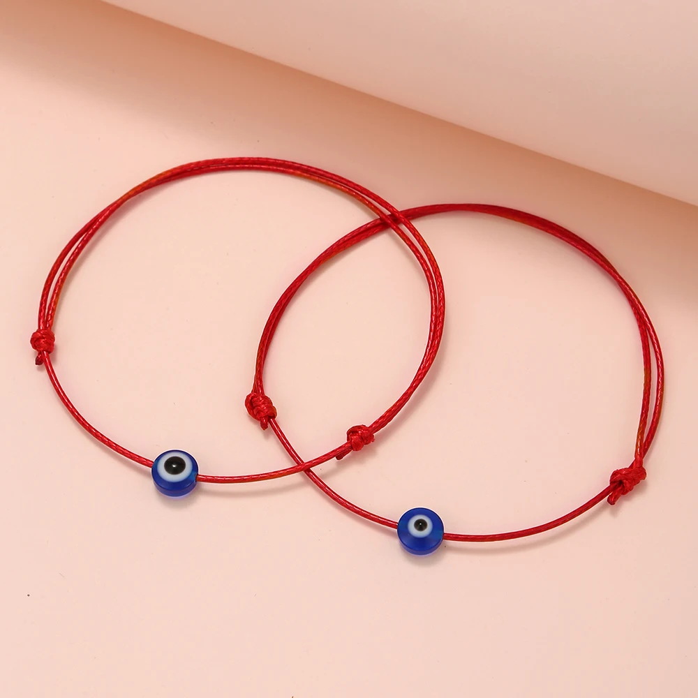 

NADEEM Bohemian Resin Eye of The Devil Rope Chain Bracelets for Women Or Men Simple Colorful Friendship Bracelets Jewelry Gifts