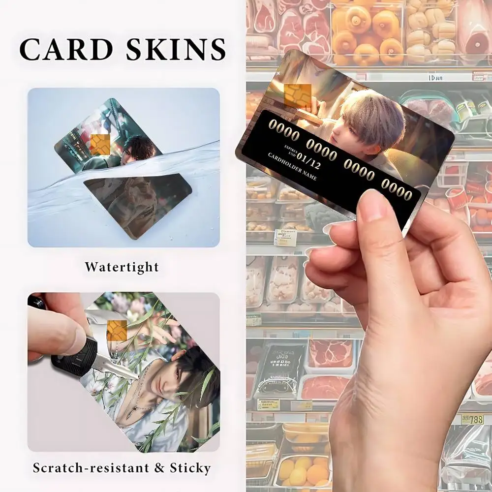 L-Love And Deep Space Caleb Credit Card Skin Stickers Matte Anti Scratch Suitable For VISA Card Bus Subway Contactless IC Cards