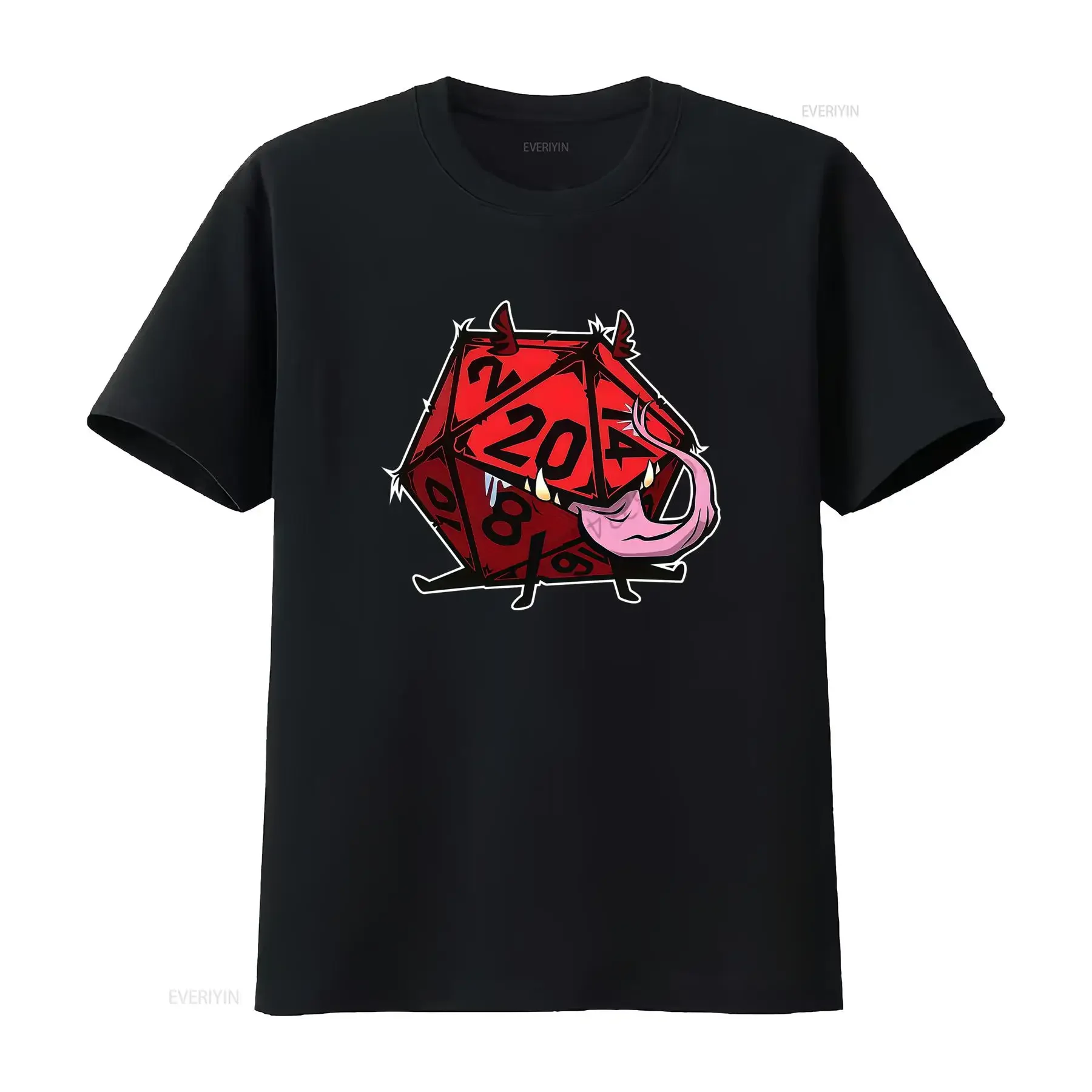 Мужская футболка Dnd D20 Dado Mimic Pup для ролевых настольных игр, с иконичным принтом, в стиле кэжуал и винтаж.