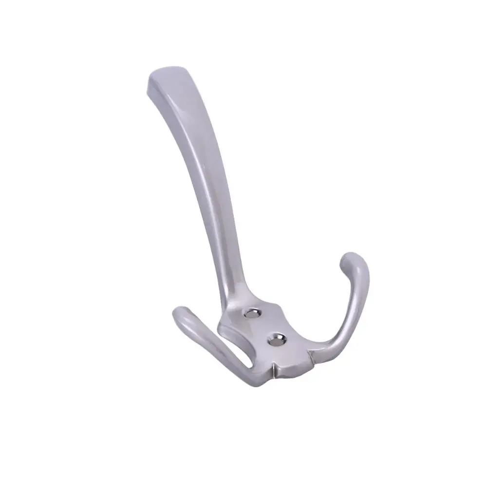 Gancho para abrigos con 3 ganchos, ganchos Triangulares estables montados en la pared, aleación de Zinc, fuerte capacidad de carga, perchero para ropa y bata, Baño