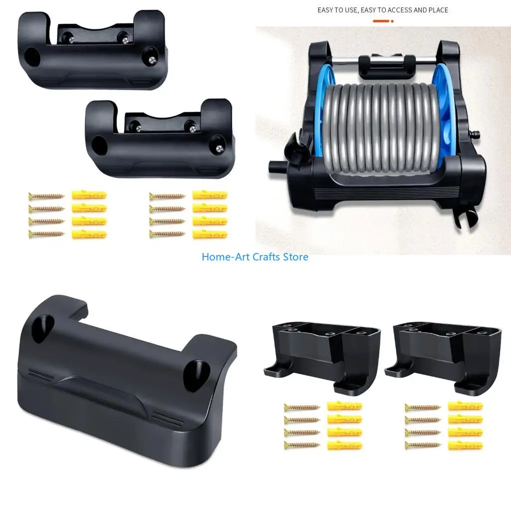 Y3NA Garden Hose Reel Holder Hose Hanger Wall Mount Hose Holder Rack Support for Outside Yard Outdoor Areas Accessories