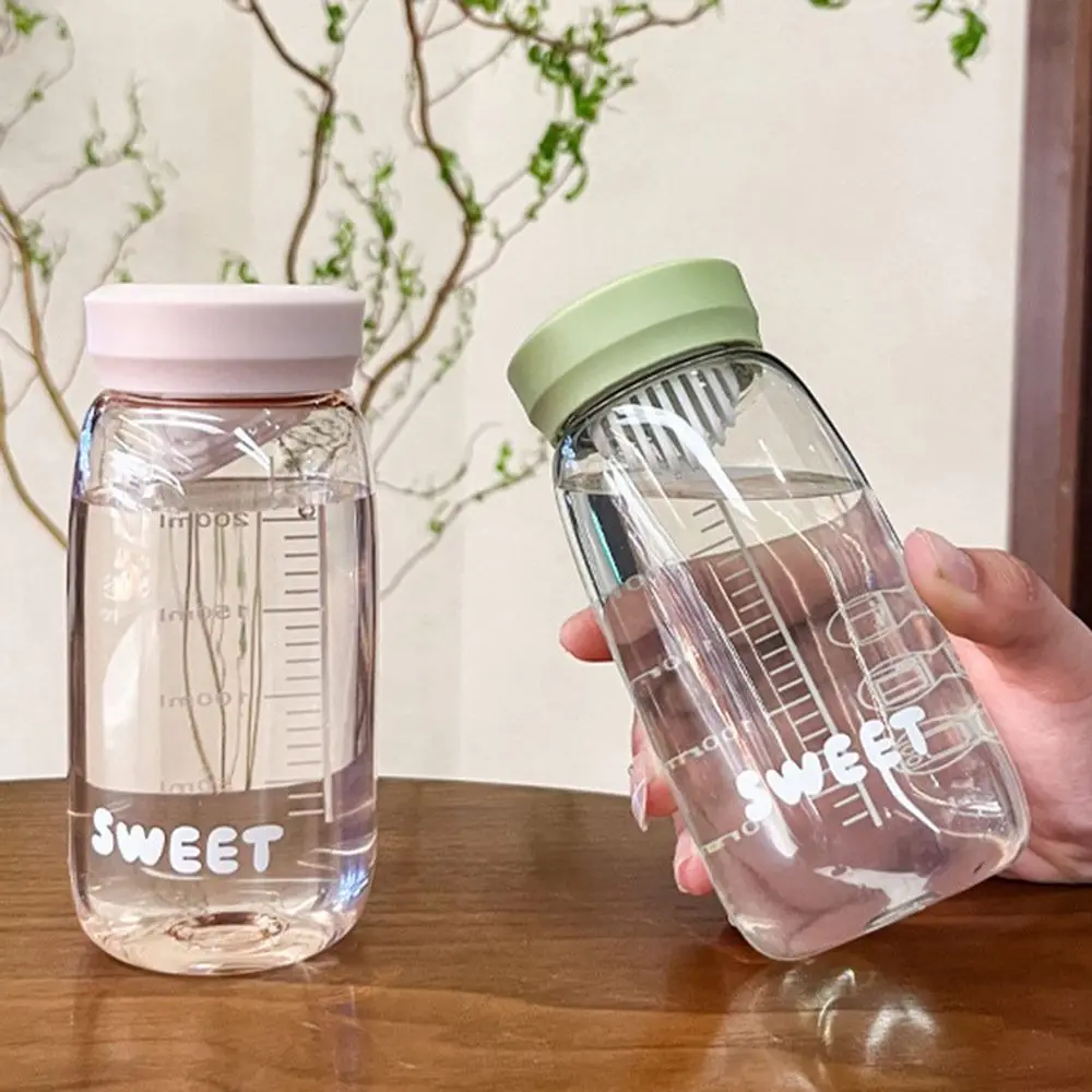 New 300ml Summer Pocket Water Cap with Tea Strainer Transparent Student Tea Cup with Measuring Plastic Water Bottle