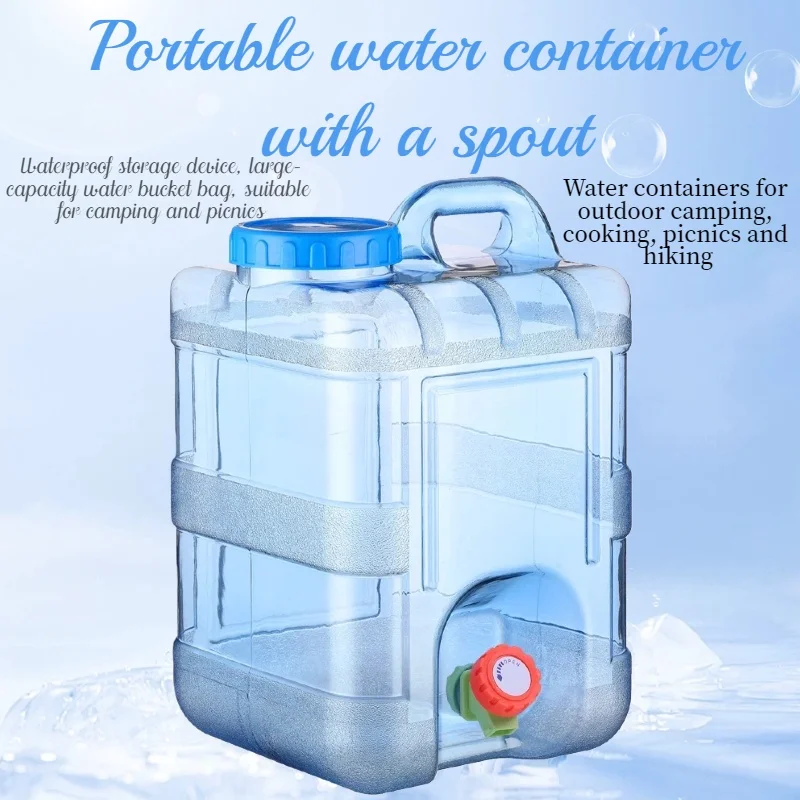 

Camping Supplies Water Container with Faucet, Durable Water Storage Tank for Camping, Hiking, Picnics and Outdoor Durable