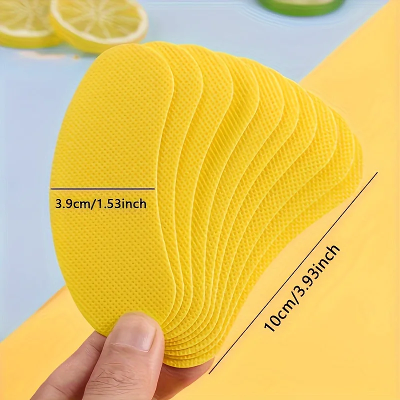 100pcs Shoes Odor Remover Deodorant Patch Lemon Athlete's Foot Soothing Insole Stickers Antibacterial Antiperspirant Foot Care image 4