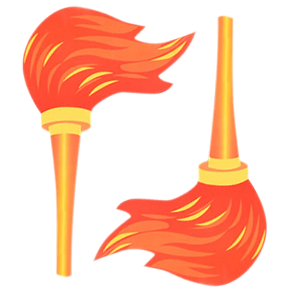 

2 Pcs Handheld Torch Props Fake Flame Light Flames Artificial Decoration