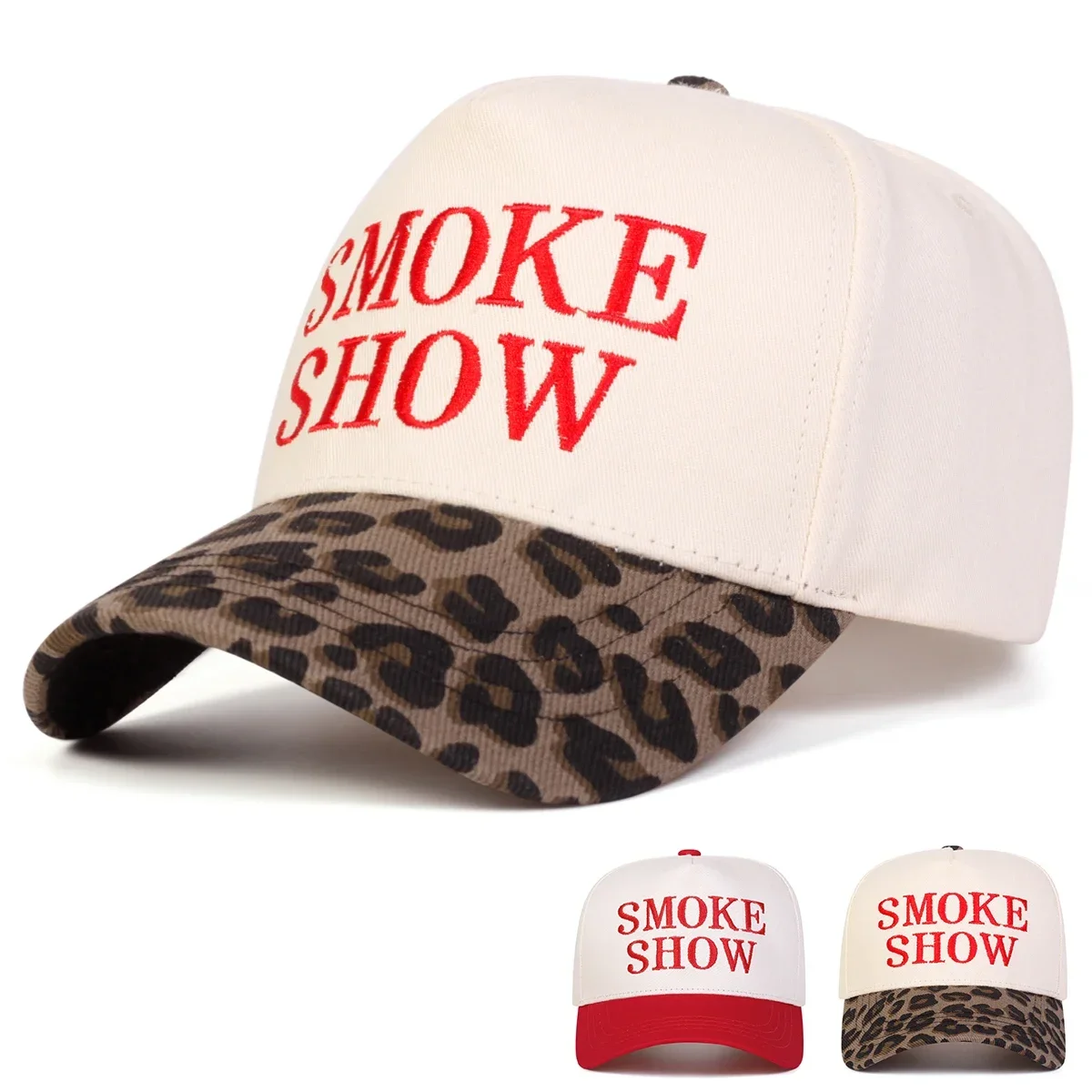 Unisex SMOKE SHOW Letter Embroidery Baseball Caps Spring Autumn Outdoor Adjustable Casual Hats Sunscreen Hat Sports Cap