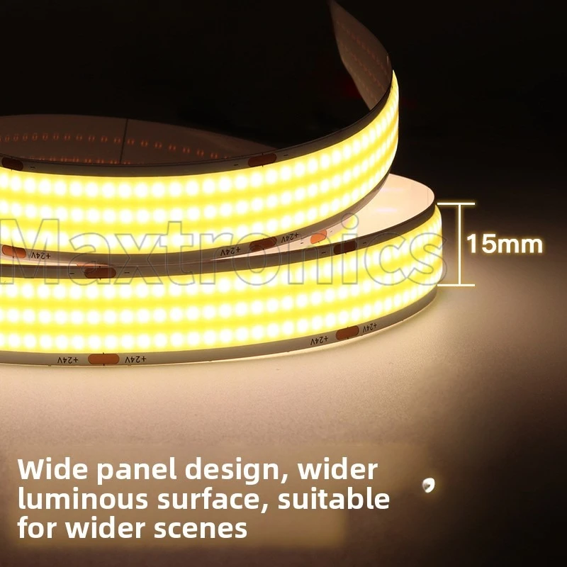 DC24V 5M 960LEDs/m COB LED Strip Light Super Bright 2200lumen/m 3000/4000/6000K High Density Flexible RA90 Led Lighting Tapee