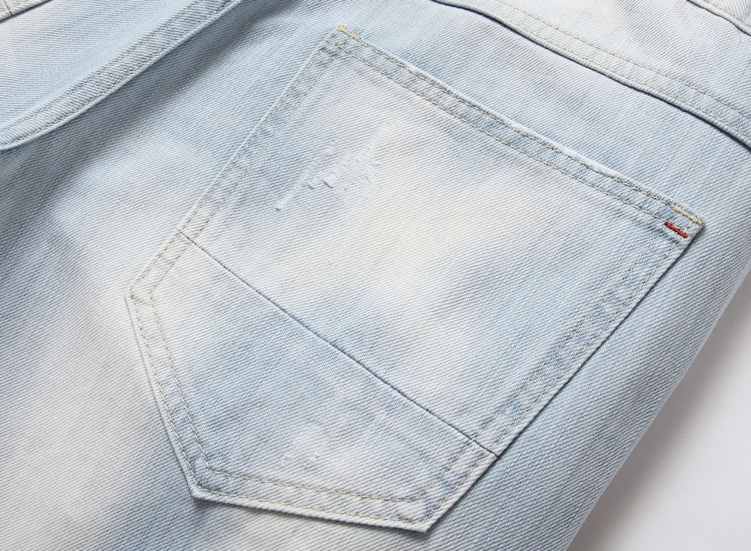 Ripped Holes Denim Shorts Men's Summer Distressed Denim Shorts Stylish Button Fly Multi-pocket Design Slim Fit for Youthful