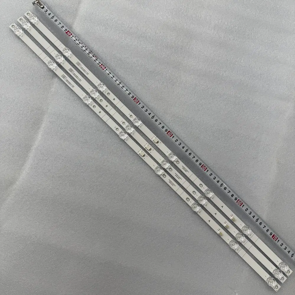Tira de retroiluminación LED 8LED para Onn Wm43d1s-fatsc Sanyo Fw43r41km K430WDF A1 Atvio 43d1s-fatsc 3V