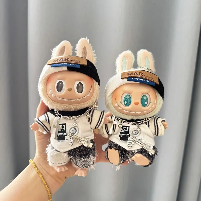 

17cm Labubu I II Idol Dolls Cute Mini Plush Doll'S Clothes Korea Kpop Exo Idol Dolls DIY Accessories Gifts New Style