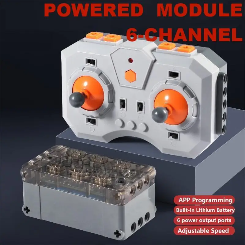 Technical Building Block Parts Powered Module 2-4-6 Channels Rechargeable PF Accessory MOC Modification Adjustable speed