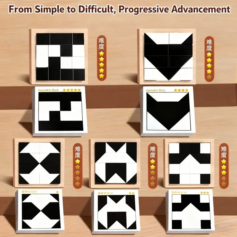 120 Level Block Cube Puzzle with Storage Hidden Geometric Shape Pattern 3D Thinking Training Montessori Education Children Toys