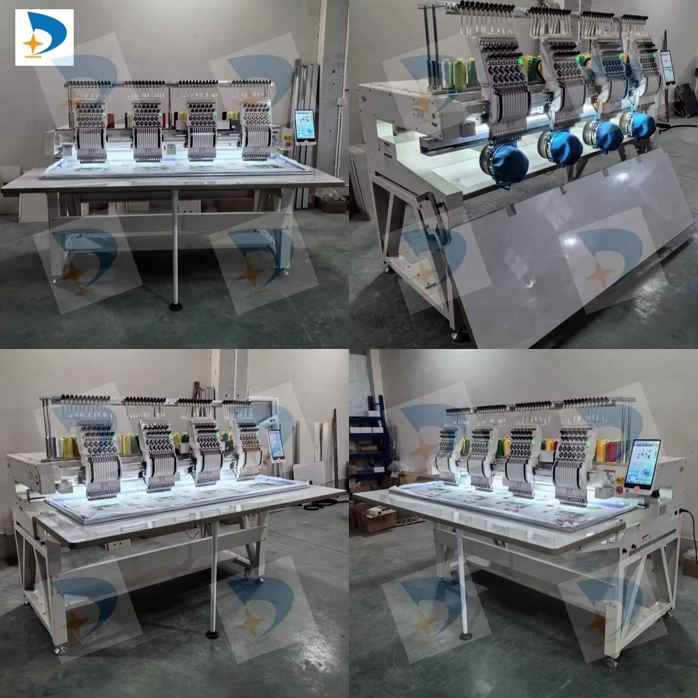 4 Head 12 15 Computerized Embroidery Machine for Brother Tajima Barudan ZSK for Home Business Industrial Use