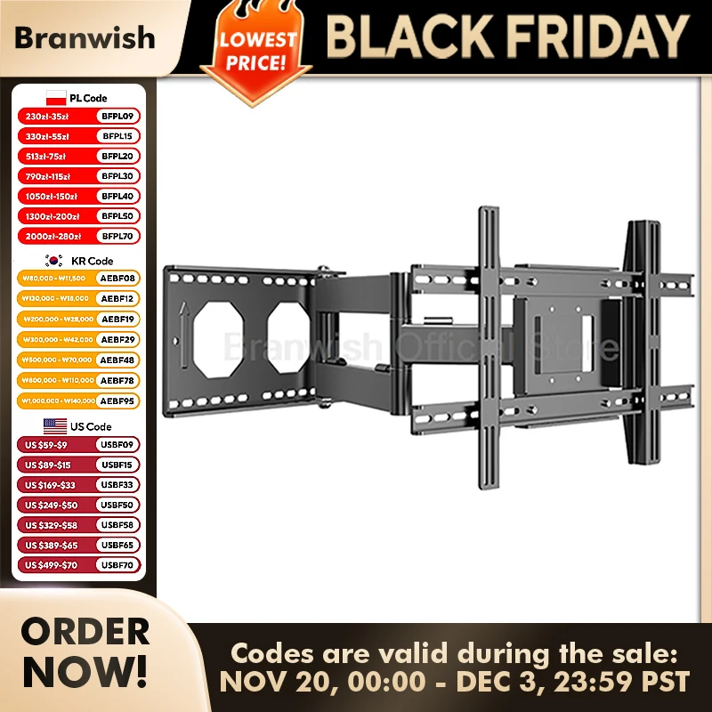 

32-75-дюймовый кронштейн для подставки для ТВ-монитора Max VESA 700x400 мм, настенное крепление, несущая нагрузка 80 кг, подставка для телевизора, полка, держатель на пьедестале