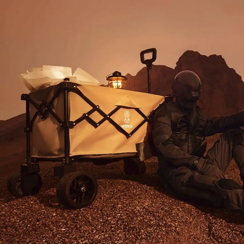 

Folding Electric Camping Trolley Outdoor Portable Picnic Large Space Hiking Trolley Trip Convenient Storage Outdoor Tools