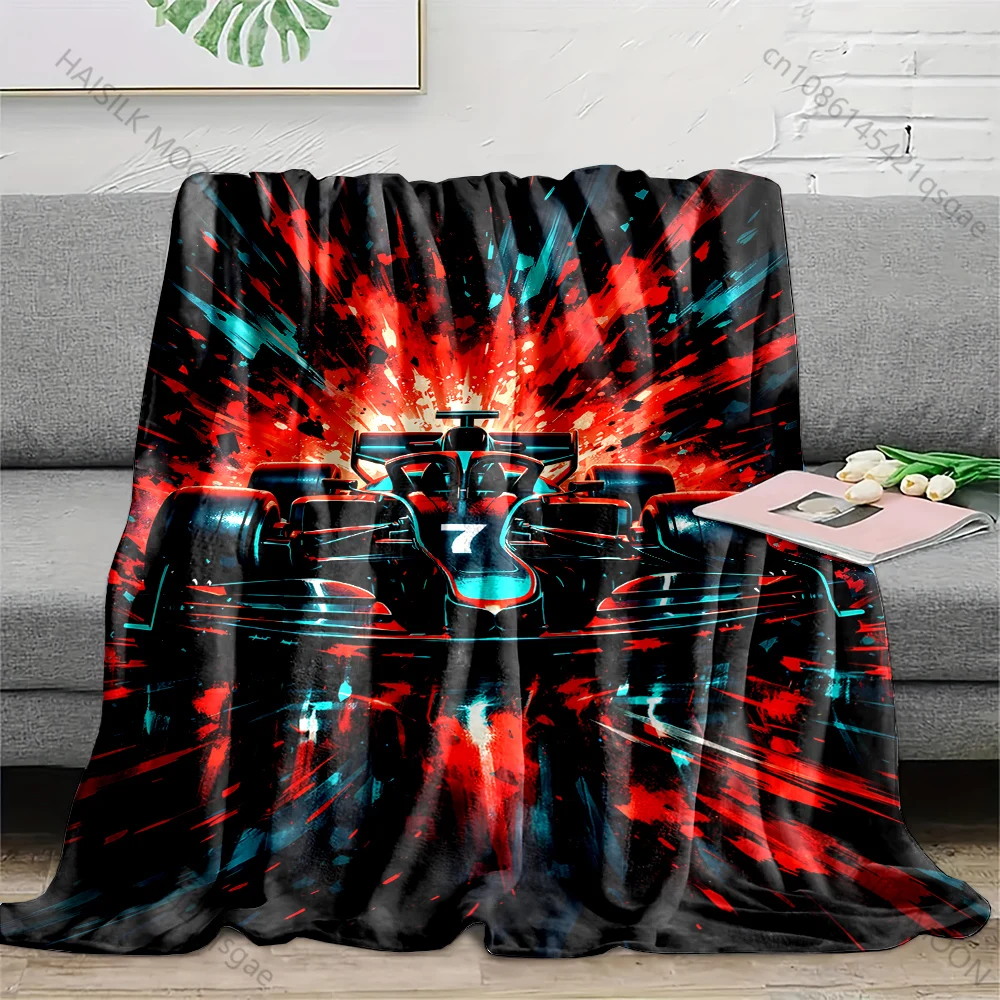 Formula racing frontal red background Blanket Suitable for Home Bedroom Sofa Travel Camping Blanket Various Sizes for Gifts