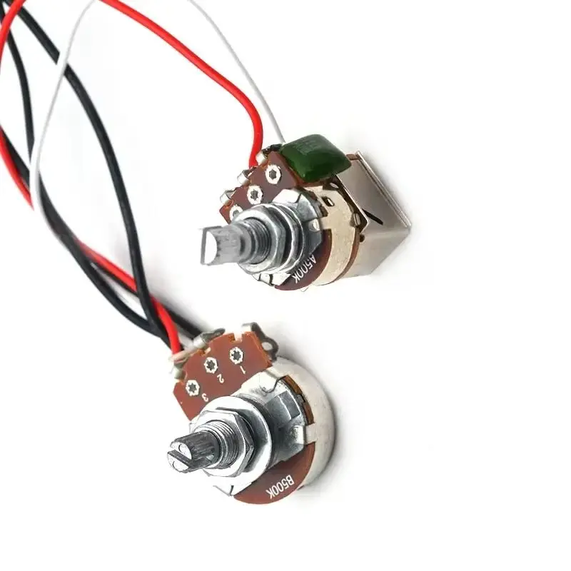 Switch Prewired V/T Knob B500K Big Pots A500K Push-Pull Pots 3-Way Toggle Switch for Electric Guitar