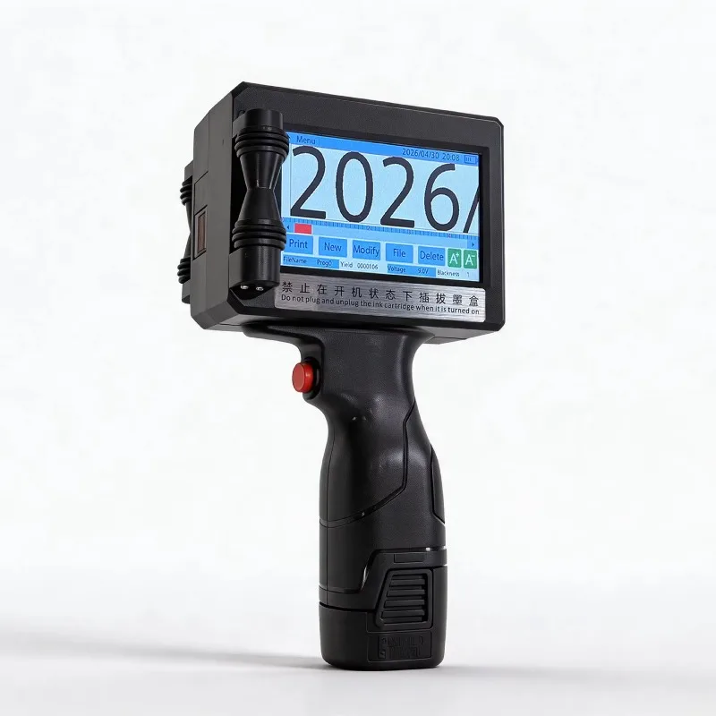 Handheld TIJ Inkjet Coding Machine 2‑25.4mm Print Head Expiry Date Batch QR Barcode Logo for Carton Plastic Metal Glass Wood