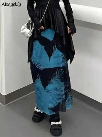 Юбки женские летние Tie Dye из полиэстера и хлопка Altayskiy
