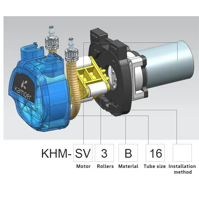 

Kamoer KHM High-precision DC Motor 3 Rotors Peristaltic Pump Sodium Bisulfate with Plastic Gear Drive Norprene Tube
