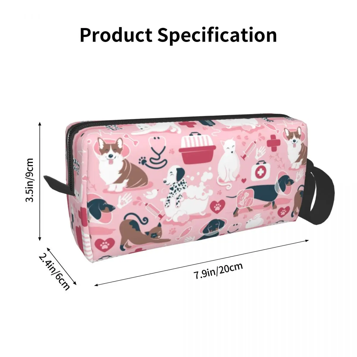 Veterinary Medicine Dachshund Dogs And Cats Cosmetic Bag Women Fashion Large Capacity Makeup Case Beauty Storage Toiletry Bags